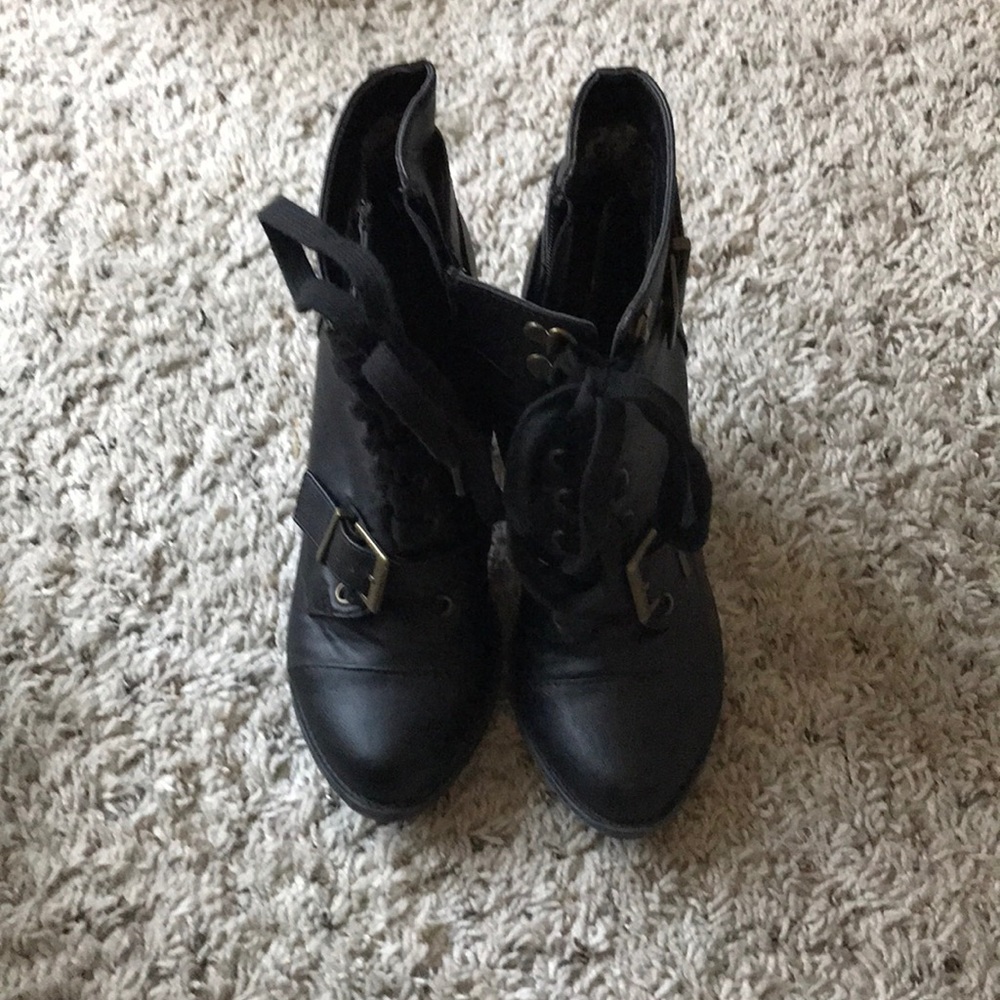 High heeled booties in super good condition!